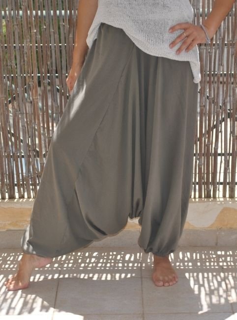 Women harem drop crotch pants sewing pattern